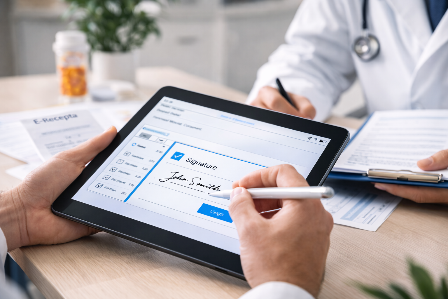 Podpis na tablecie